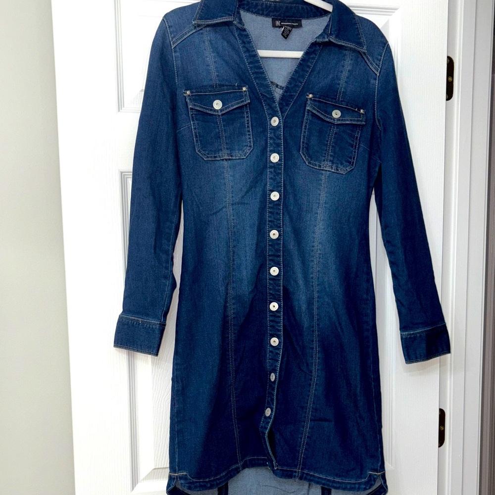 INC International Concepts Blue Denim Dress